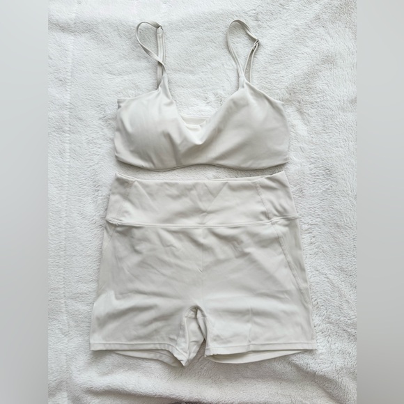 PCHEEBUM Cream/beige Sports Bra Set - Picture 1 of 11